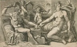 Sledgehammer Prints: Venus and Vulcan at the Forge, mid-1550s. Creator: Giorgio Ghisi