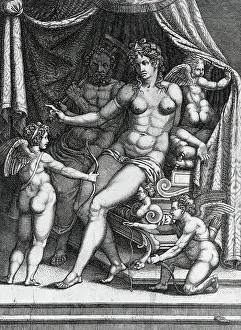 Sledgehammer Prints: Venus and Vulcan Seated on a Bed, Mid-1550s. Creator: Giorgio Ghisi