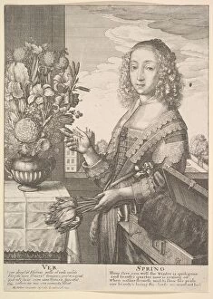 Ver - Spring (Three-quarter-length seasons), 1641. Creator: Wenceslaus Hollar