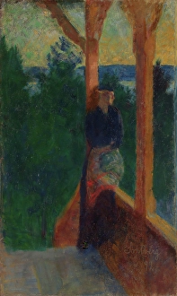 Verandah Prints: On the Veranda, 1892. Creator: Harald Sohlberg