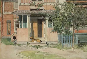 Larsson Carl Prints: The Veranda. From A Home (26 watercolours). Creator: Carl Larsson