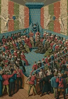 Sainte Jeanne Darc Gallery: Verdict on John II of Alencon, 15th century. Artist: Jean Fouquet