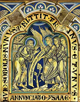 Holy Trinity Prints: The Verdun Altar: The announcement of Isaac's Birth to Abraham