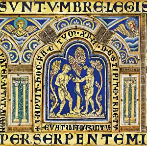 Expulsion From The Paradise Prints: The Verdun Altar: Fall of man, 1181. Creator: Nicholas of Verdun (ca 1130/40-after 1205)
