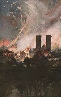 Shelling Prints: Verdun; Bombardement de Verdun avec des obus incendiaires (nuit du 25 au 26 mars 1916)