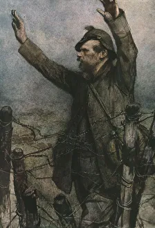 Hands Up Prints: Verdun; Kamarade !, 1916 Creator: Francois Flameng