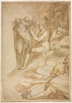Late 16th Century Prints: The Verification of the True Cross, c. 1590. Creator: Filippo Bellini (Italian, c