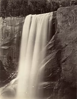 Attributed To Carleton E Collection: Vernal Falls, 350 feet, Yosemite, ca. 1872, printed ca. 1876