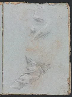 Black Chalk With White Heightening Prints: Verona Sketchbook: Drapery study (page 39)