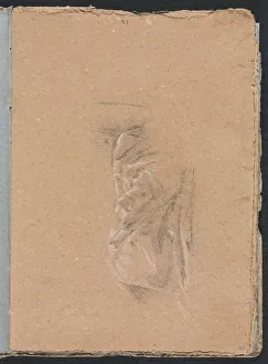 Black Chalk With White Heightening Prints: Verona Sketchbook: Drapery study (page 41)