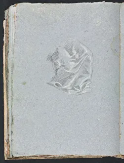 Black Chalk With White Heightening Prints: Verona Sketchbook: Drapery study (page 94)
