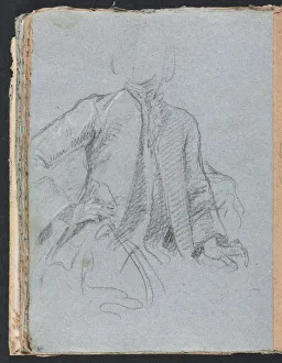 Black Chalk With White Heightening Prints: Verona Sketchbook: Gentleman (page 54)