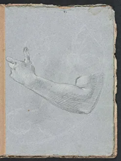 Verona Sketchbook: Left arm and hand (page 47), 1760. Creator: Francesco Lorenzi (Italian