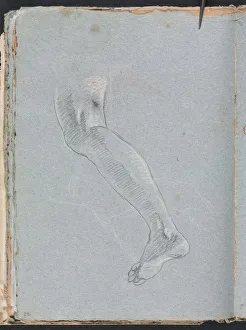 Verona Sketchbook: Left leg (page 28), 1760. Creator: Francesco Lorenzi (Italian, 1723-1787)