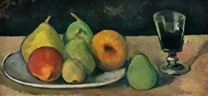 Wine Glass Prints: Verre Et Poires, 1879-80. Artist: Paul Cezanne