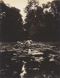 Gold Toned Prints: Versailles, Fountain of Enceladus, 1922-1923. Creator: Eugene Atget (French, 1857-1927)