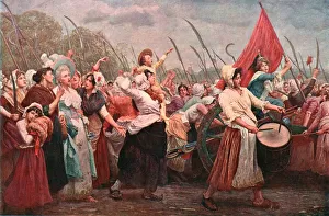 Drum Prints: To Versailles, an Incident in the French Revolution, (c1894), (c1902). Creator: Unknown