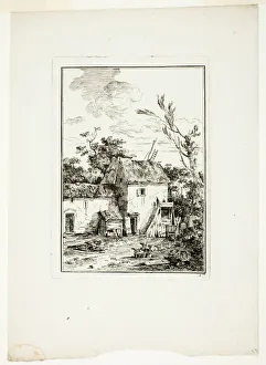 Louis Gabriel Moreau Prints: Vertical Landscape, c. 1779. Creator: Louis Gabriel Moreau