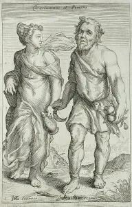 Vertumnus and Pomona, between 1607 and 1610. Creator: Workshop of Jacob Matham