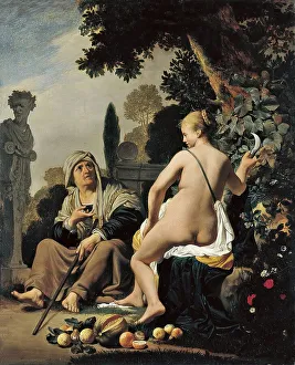 Desire Prints: Vertumnus and Pomona, 1637. Creator: Caesar Boëtius van Everdingen