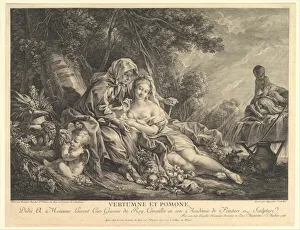Laurent Prints: Vertumnus and Pomona, 1765. Creator: Augustin de Saint-Aubin