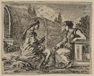 De Saint Sorlin Gallery: Vertumnus and Pomona, from Game of Mythology (Jeu de la Mythologie), 1644