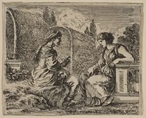 Della Bella Prints: Vertumnus and Pomona, from Game of Mythology (Jeu de la Mythologie), 1644