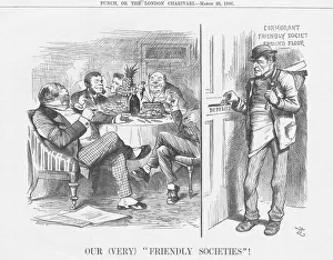 Our (Very) Friendly Societies!, 1886. Artist: Joseph Swain Our (Very) Friendly Societies!, 1886. Artist: Joseph Swain