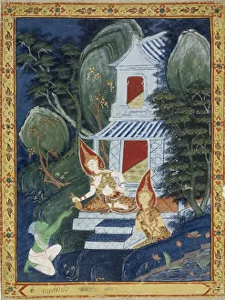 Thailand Southeast Asia Prints: Vessantara Jataka, Chapter 10 (Indra's Realm), 1850-1870. Creator: Unknown
