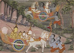 Kanha Prints: Vessantara Jataka, Chapter 3, c1920-1940. Creator: Unknown