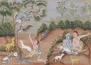 Thailand Southeast Asia Prints: Vessantara Jataka, Chapter 6 (The Light Forest), c1920-1940. Creator: Unknown