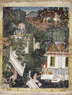 Thailand Southeast Asia Prints: Vessantara Jataka, Chapter 8 (The Royal Children), 1830-1860. Creator: Unknown