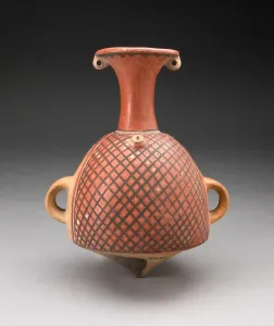 Perfume Bottle Prints: Vessel (Aryballos) with Textile Pattern and Spout Modeled as a Head, A. D. 1200 / 1450