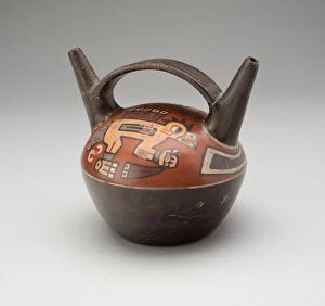 Ancient Site Gallery: Vessel Depicting Abstract Birds, A.D. 700 / 1000. Creator: Unknown
