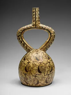 Bean Prints: Vessel Depicting the Assault of Bean Warriors, 100 B. C. / A. D. 500. Creator: Unknown