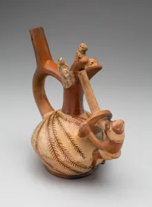 Vessel Depicting a Bird-Hunting Scene, 100 B. C. / A. D. 500. Creator: Unknown
