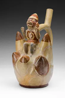 Vessel Depicting a Figure on Top of a Seven-Peaked Mountain, 100 B.C./A.D. 500 Vessel Depicting a Figure on Top of a Seven-Peaked Mountain, 100 B.C./A.D. 500
