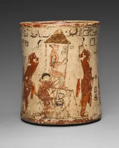 Vessel Depicting a Sacrificial Ceremony for a Royal Accession, A.D. 650/800 Vessel Depicting a Sacrificial Ceremony for a Royal Accession, A.D. 650/800