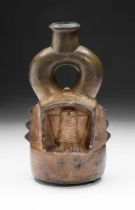 9th Century Bc Prints: Vessel with Figure Seated Inside a Structure, c. 800 B. C. Creator: Unknown