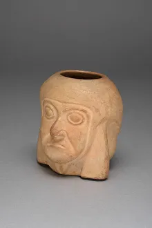 Vessel in the Form of a Human Head, 100 B. C. / A. D. 500. Creator: Unknown
