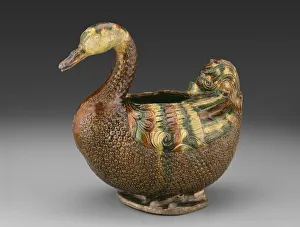 Vessel in Form of a Mandarin Duck or Wild Goose, Tang dynasty (618-907 A. D
