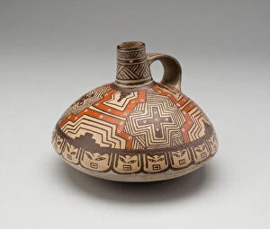 Ancient Site Gallery: Vessel with Geometric Motifs, A.D. 600 / 1000. Creator: Unknown
