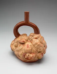 Vessel with Humans, Skeletons, Owls, Birds, Pumas, Seals, and Frogs, 100 B. C. / A. D. 500