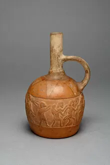 Deceased Collection: Vessel with a Relief Depicting a Procession of Deceased Figures, 100 B. C. / A. D. 500
