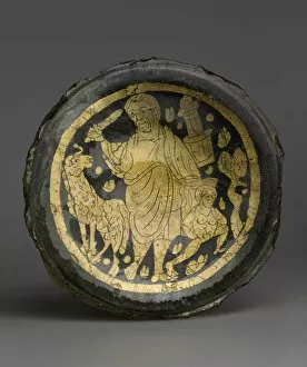 Alexander Basilewsky Gallery: Bottom of a Vessel with Scene of the Sacrifice of Isaac, 4th century
