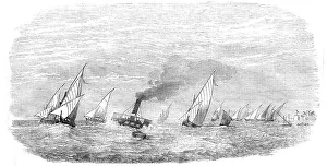 Nile Delta Prints: Vessels passing the bar at the Rosetta Mouth of the Nile, 1854. Creator: Unknown