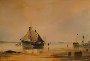 Southampton Prints: Vessels on Shore near Southampton, c1831, (1935). Artist: Anthony Vandyke Copley Fielding