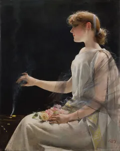 Vittorio Matteo 1859 1933 Prints: Vestal, 1900. Creator: Corcos, Vittorio Matteo (1859-1933)
