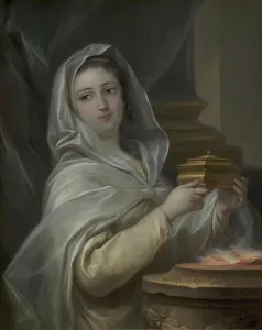 Charles André Van Loo Prints: A Vestal. Woman portrayed as a Vestal?;Portrait of a Woman as a Vestal?;A Vestal