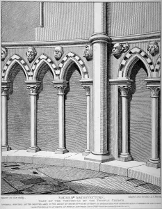 Part of the vestibule of the Temple Church, City of London, 1812